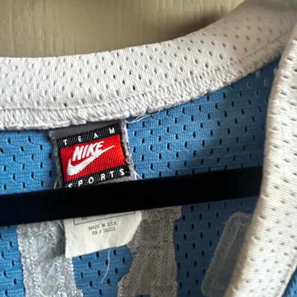VTG MADE IN USA 80' s  NIKE N.CAROLINA TAR HEELS JORDAN AUTHENTIC JERSEY SIZE 48 - Picture 8 of 16
